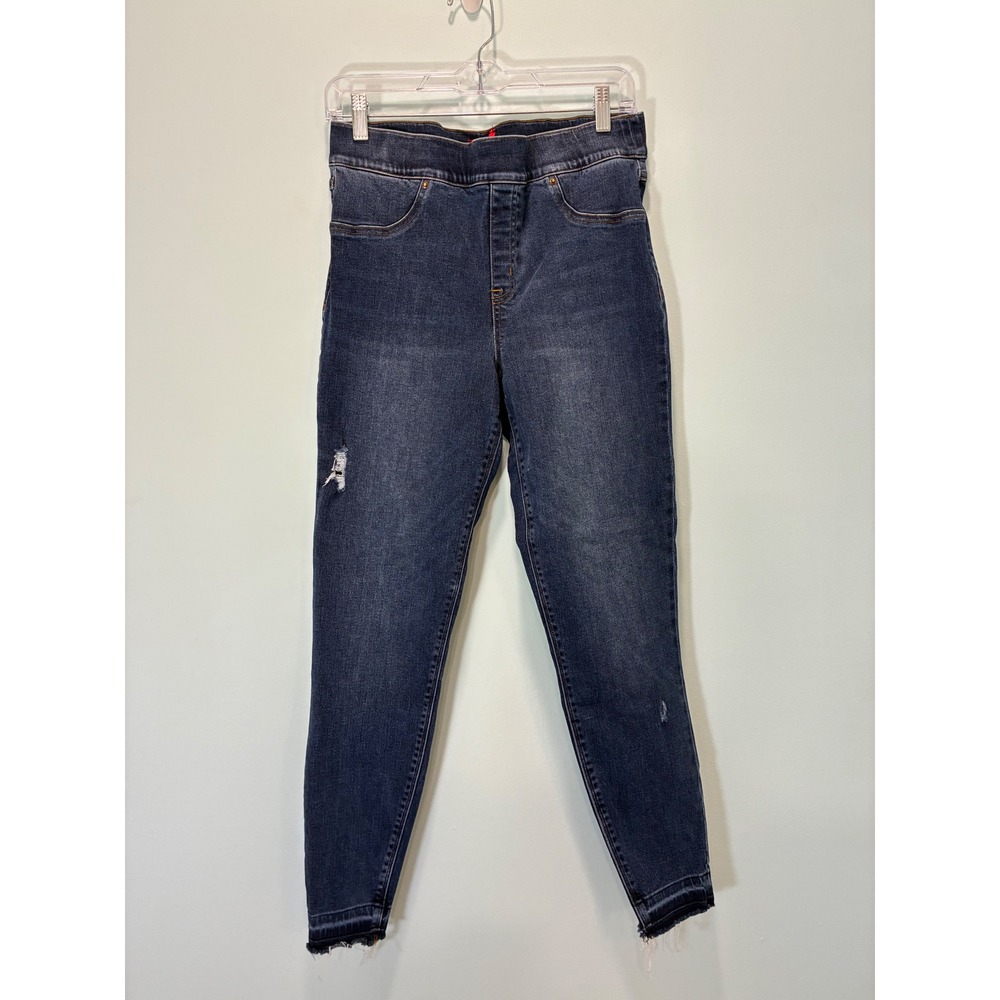 Spanx Distressed Ankle Pull on Skinny Jeans